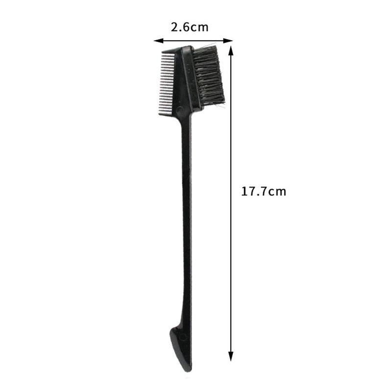 Idoli Hair Edge Brush 3 in 1 Double Sided Pack for Smooth Grooming Haircare Heatless