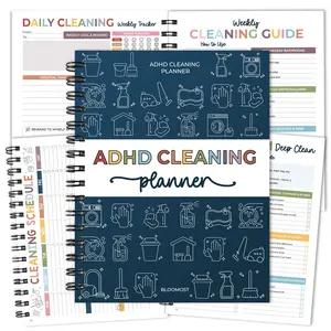2026 version  ADHD Cleaning Planner - Cleaning Schedule and Checklist Organizer for Adults and Teens - Daily, Weekly & Monthly Household Cleaning Checklist for ADHD Minds - Stress-Free Housework Office Stationery Supplies