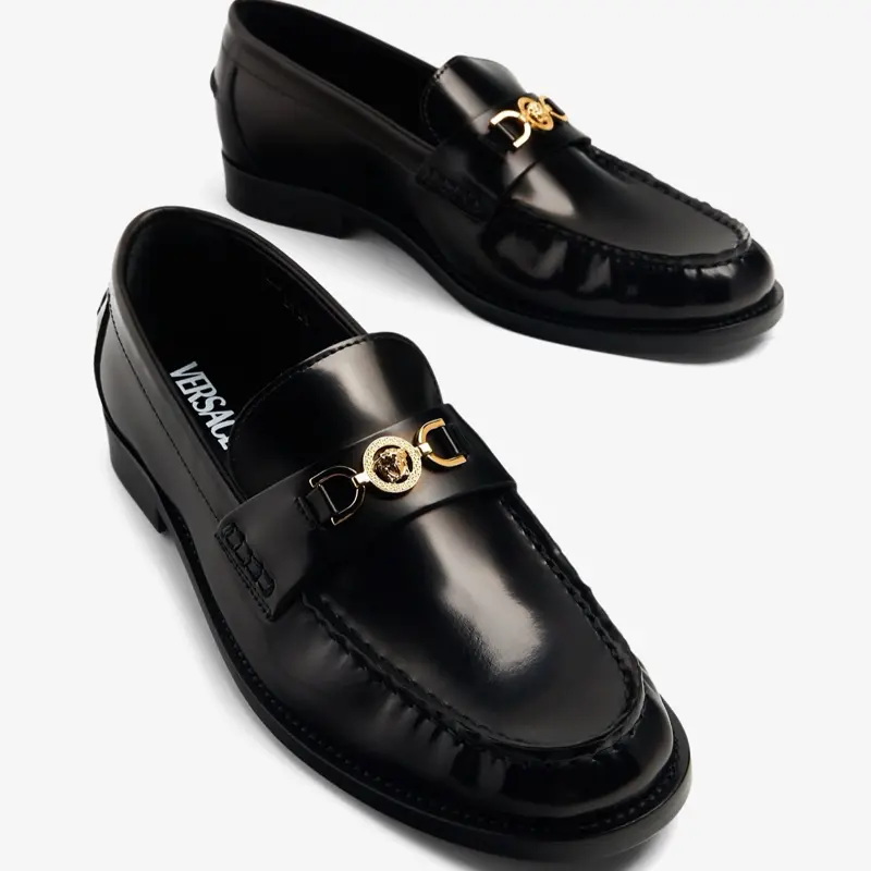 Versace Leather Le Medusa Loafers Size 40