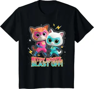 Girls Shirts SuperKitties Short Sleeve Shirt Toddler Holiday Vacation Kids Tee Top