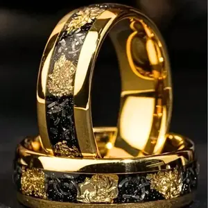 8mm Men’s Meteorite Style Ring – Fashion Jewelry for Weddings & Anniversaries