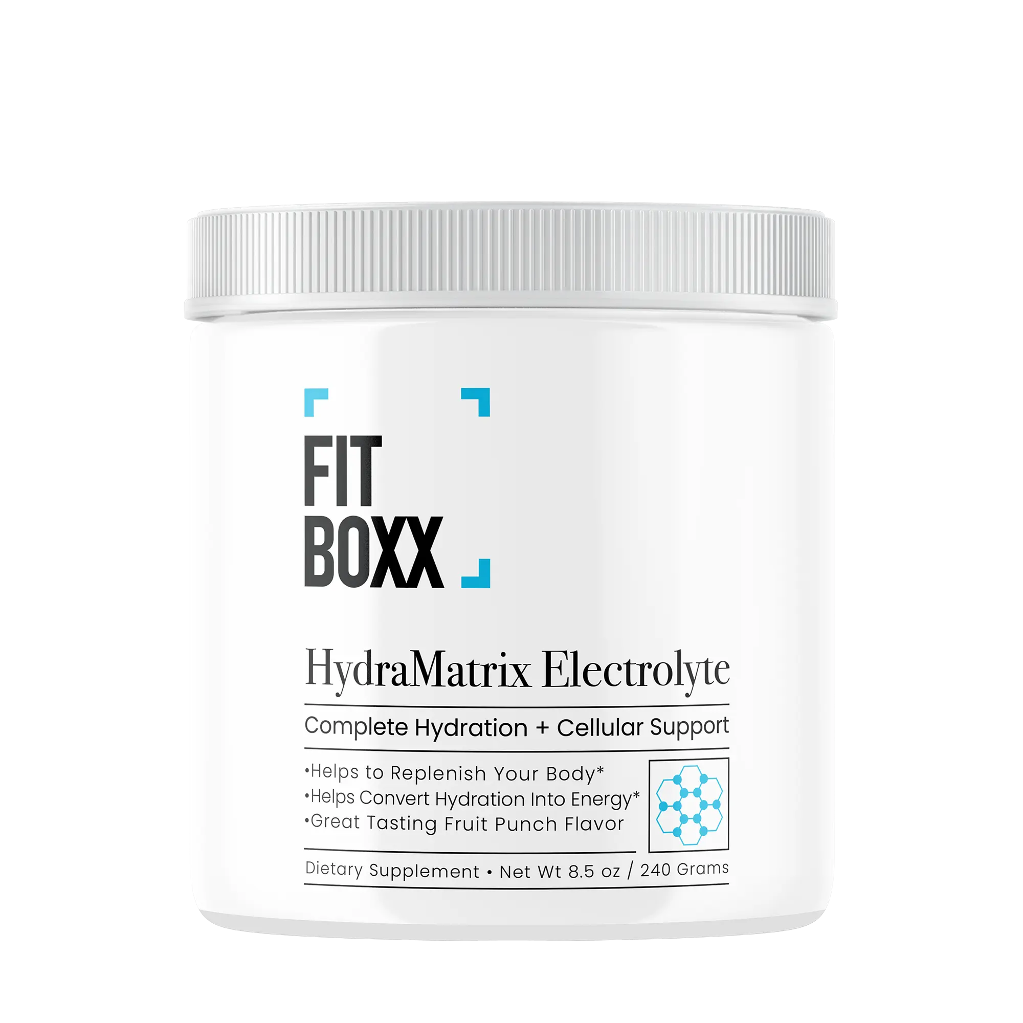 HydraMatrix Electrolyte – Complete Hydration + Energy with Electrolytes, B-Vitamins & Himalayan Salt | Fruit Punch | 60 Servings