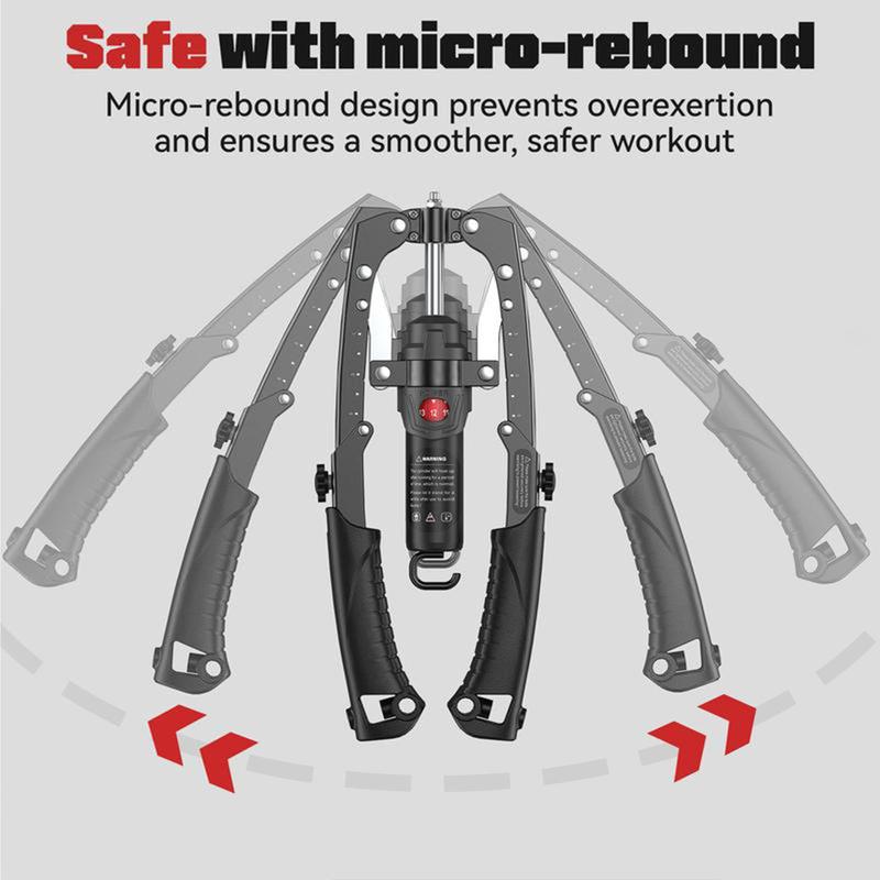 Adjustable Chest & Arm Twister with Trainer 15-Level Hydraulic Power Chest Press Machine 22-440lb for Upper Body Portable Resistance Home Fitness Equipment Outdoorfun