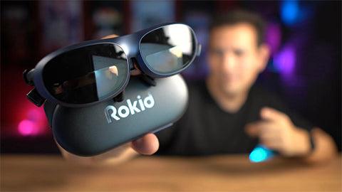 Rokid Joy Pack (AR Max Glasses & Station), Play While Charging, Smart Glasses with Google Play, 360" Micro-OLED Display, Compatible with Steam Deck