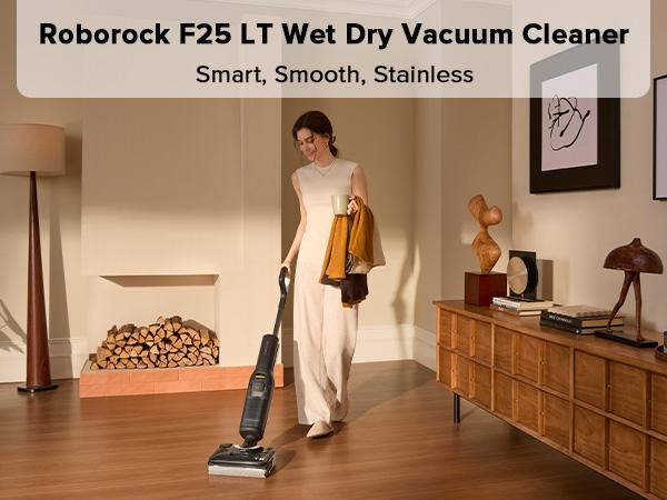 Roborock F25 LT Wet Dry Vacuum Cleaner and Mop (F25 Series), 194°F High temperature Self Cleaning & Hot Air Flash Drying,  20000Pa Cordless Vacuum Mop Combo, 180° Lie-Flat Hard  Floor Cleaner, Edge to Edge Cleaning #GiftedInLove