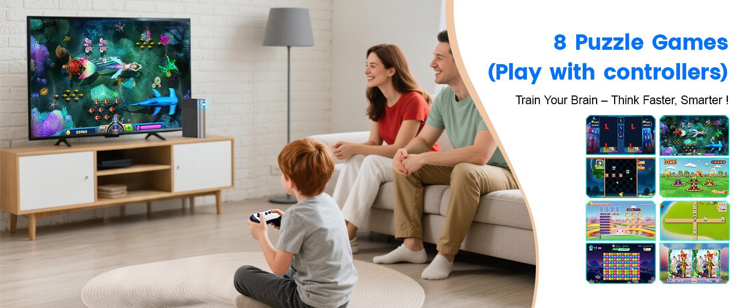 MetFut - The Active Play System for Kids & Families Game Console Motion Video Game Console for Kids & Adults, Plug & Play AR Camera Games for TV, for Indoor Physical Play & Interactive Family Fun. Great for Family Game Night, Playtime, and Playdates