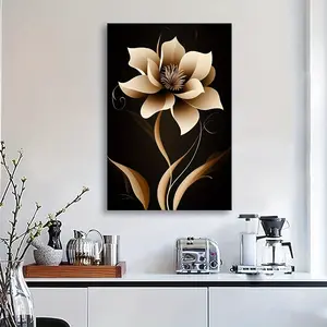 Flower Wooden Frame Canvas Painting,Modern Art Wall Decoration,Home Living Room Bedroom Office Wall Decoration,Poster Ornaments Artistic