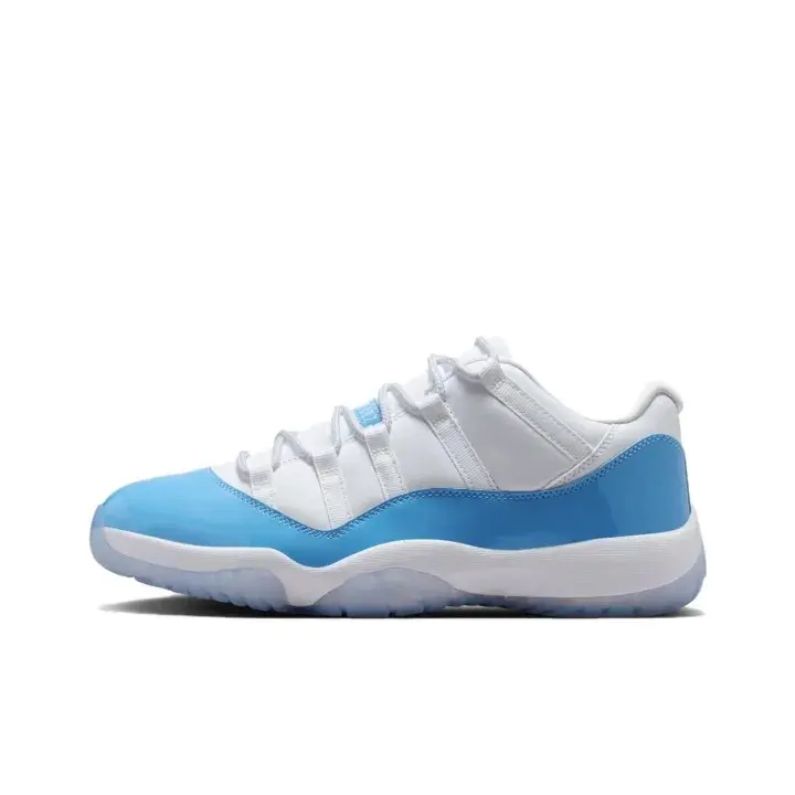 Low top patent leather basketball sneakers white light blue glossy leather icy outsole upper tiktok viral must have soft cushioned sole arch support wide fit walking festival travel breathable comfy non slip unisex daily streetwear footwear