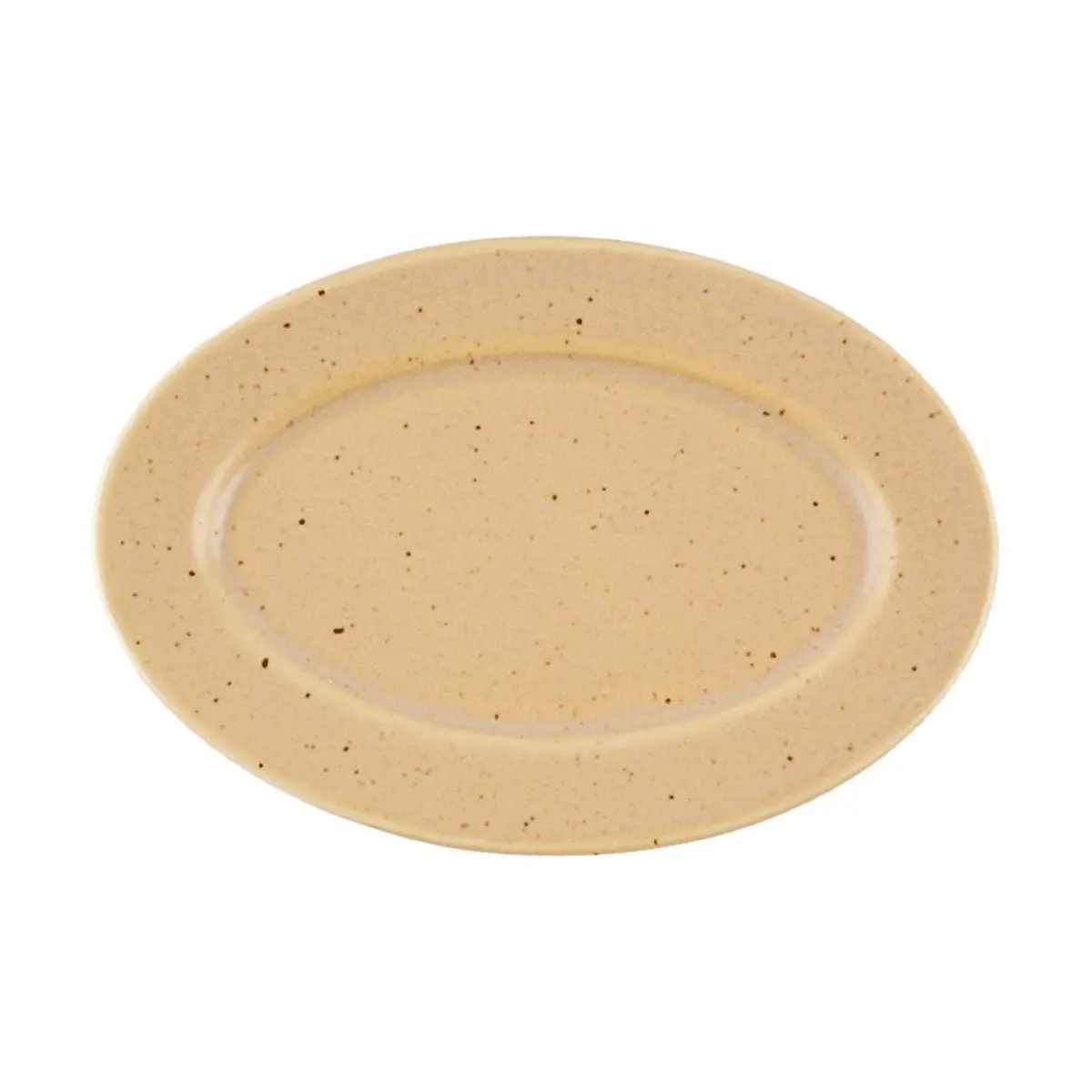 Polaathome Korean Egg Shell Matte Mini Oval Dish - Small Appetizer Plate, 10.2x7cm, Egg Yolk Yellow