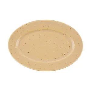 Polaathome Korean Egg Shell Matte Mini Oval Dish - Small Appetizer Plate, 10.2x7cm, Egg Yolk Yellow