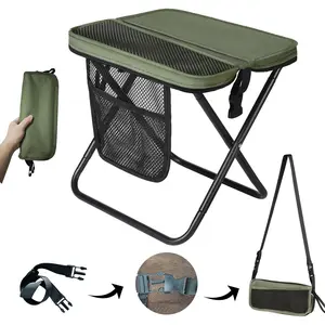 Ultra Light 1.5lbs Portable Folding Outdoor Chair, Heavy Duty 500lbs Load Capacity, with Shoulder Strap & Side Pockets, Velcro Storage, Perfect for Camping Hiking Fishing Beach Travel BBQ Parties, Great Thanksgiving Christmas Gift for Outdoor Enthusiasts
