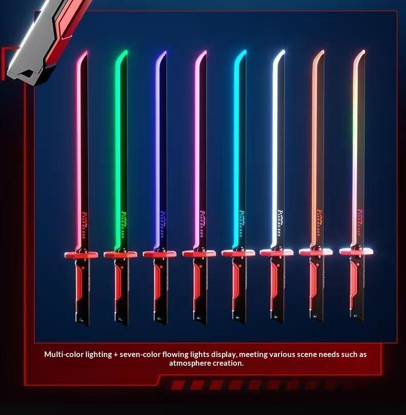 In Stock Spark Edition DKD 31.5" Cyberpunk SparkBlade Lightsaber Toy with Sound & Fog, Eight-Color Streaming Light Effect, Type-C Rechargeable for Rave, Cosplay & Display Perfect Easter Gift
