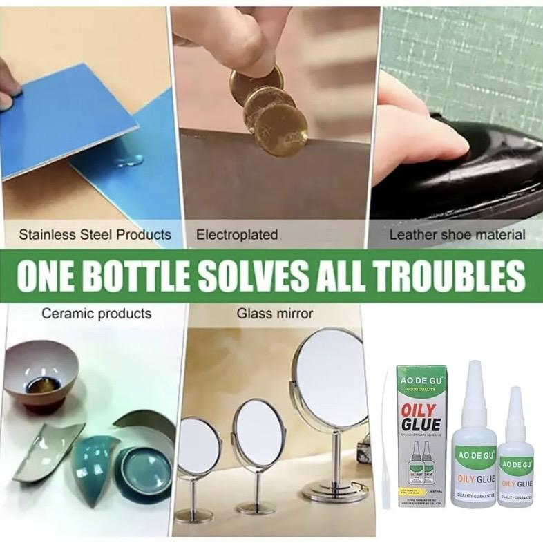 Upgrade to Large Capacity Welding High Strength Oily Glue,Universal Super Glue,Strong Plastic Glue Fast Repair and Curing for Metals, Plastics,with Anti Clog Cap,Strong Adhesive Waterproof Adhesive for Faux Leather,Metals,Wood,Plastics,Rubber