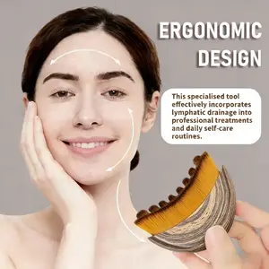 1pc Lymphatic Contour Face Brush for Jawline & Chin Sculpting Dry Brushing Massager for Lymphatic Drainage & Facial Fatigue Relief Ergonomically Designed to Fit The Skin Precisely Beauty Roller Daily