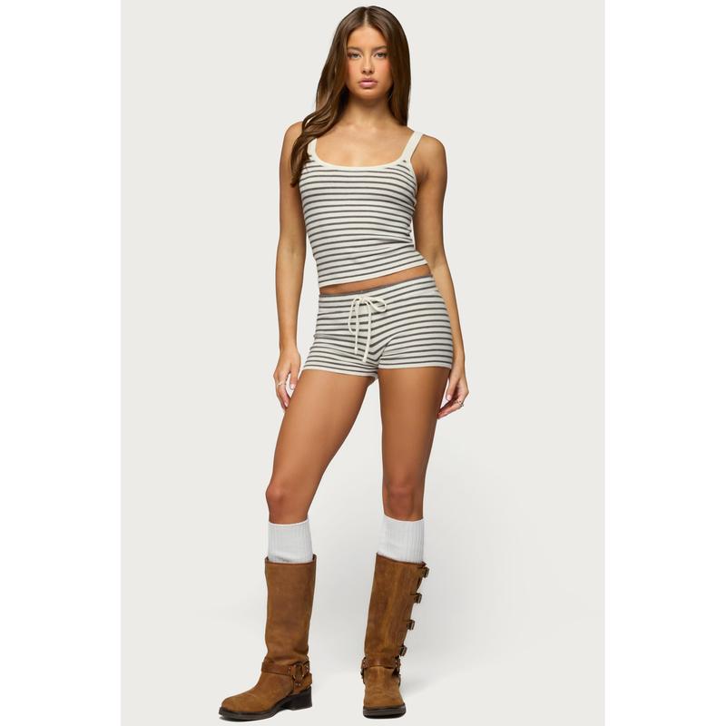 Lillian Striped Knit Shorts
