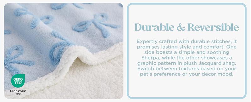 Lesure Waterproof Pet Blanket for Dogs & Cats - Cozy Winter Dual-Sided Jacquard Shag & Sherpa Fleece Blanket For Pets And Humans, 3D Textured Cloud Pattern, Machine Washable, Durable & Portable, Soft Couch Protector, Versatile Pet Blanket, Valentine’s Day Lesure Waterproof Pet Blanket for Dogs & Cats - Cozy Winter Dual-Sided Jacquard Shag & Sherpa Fleece Blanket For Pets And Humans, 3D Textured Cloud Pattern, Machine Washable, Durable & Portable, Soft Couch Protector, Versatile Pet Blanket, Valentine’s Day