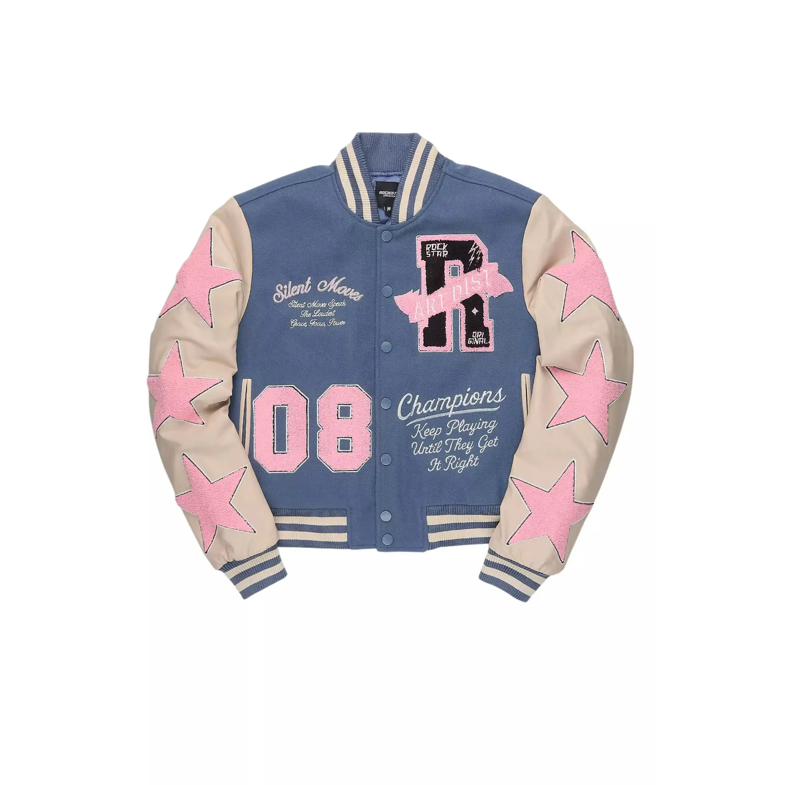 Krystle Navy Oversized Varsity Jacket