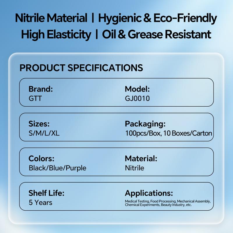 500pcs Heavy-Duty Blue Nitrile Gloves , Extra Thick 8 Mil, Oil Resistant, Powder-Free, for Industrial, Salon, Laboratory, Kitchen, Cleaning - Bulk Value Pack (S/M/L/XL), Salon Supplies, Professional Workwear, Reinforced Protection, Home Cooks