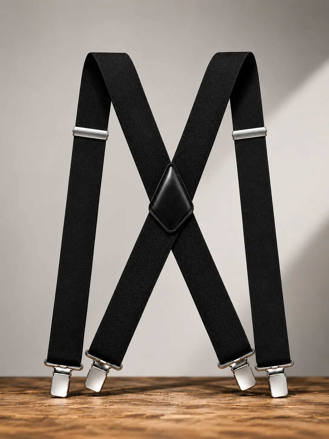 Men's-Women's Adjustable Fit 2-in Wide Elastic Straps X-Back Heavy Duty Work Suspenders with Alligator Clips, Snap Loops, 1 Size for Carpentry Work Pants Elastomer Daily Use