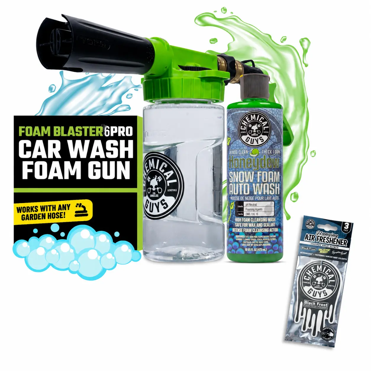 CHEMICAL GUYS TORQ Foam Blaster 6 Pro Bundles - Foam Wash Gun, Quick Connect, Soap Cannon with Adjustable Nozzle, Snow Foam, Efficient Car Cleaning, Detailing Products, Car Detailing, Car Cleaning Kit, Foam Cannon Automotive, Car Wash Set, Foam Cleaner Sp