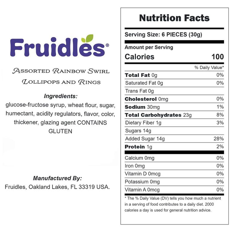 Assorted Rainbow Swirl Lollipops and Rings, Assorted Flavors, Great for Birthday Parties, Events, and Goody Bag Fillers, Party Favors, Individually Wrapped Sucker (12-Pack)