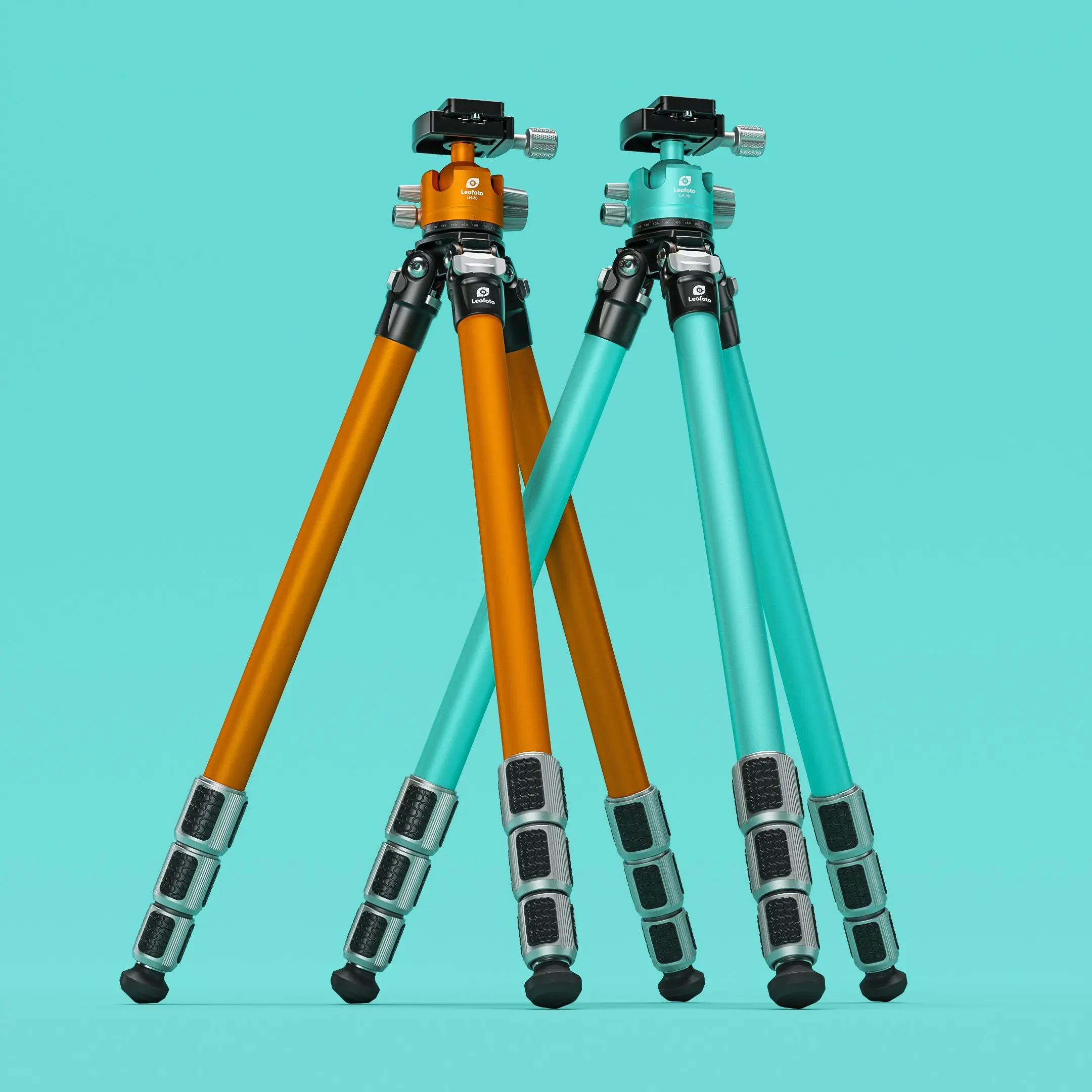 Leofoto LA-284C+LH-36 (Limited Edition Orange/Teal) Ocean Tripod with Ballhead | Water and Corrosion Resistance