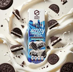 ZERO GUILT Cookies and Cream 20G Protein Bar, ZERO Added Sugar, 60g Net Weight - 12 Pack