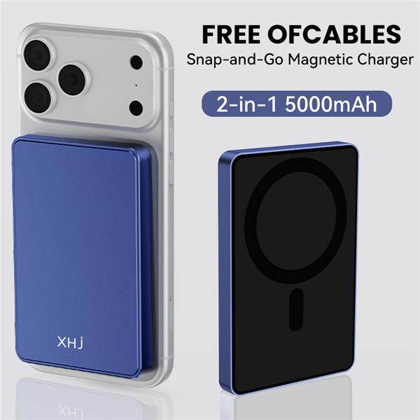 5000mAh Magnetic Power Bank, Wireless Portable Charger, Fast Charging MagSafe Battery Pack for iPhone 17/16/15/14/13/12/Plus/Pro Max, Compact Device Smartphone Chargeable,Valentine's Day Gift