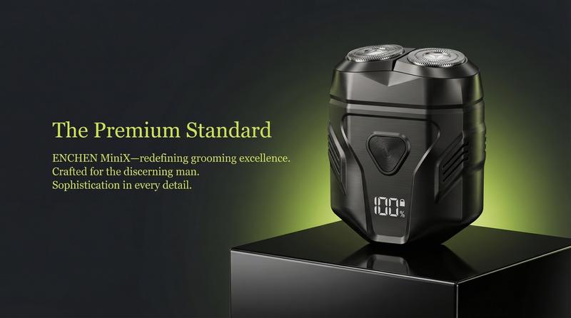 Enchen MINIX Premium Portable Electric Shaver for Men – Compact Foil Shaver with Dual Flex Heads, Fast Clean Shave, Waterproof & Rechargeable, A Perfect Valentine’s Day Gift for Him, 2/3 card-size