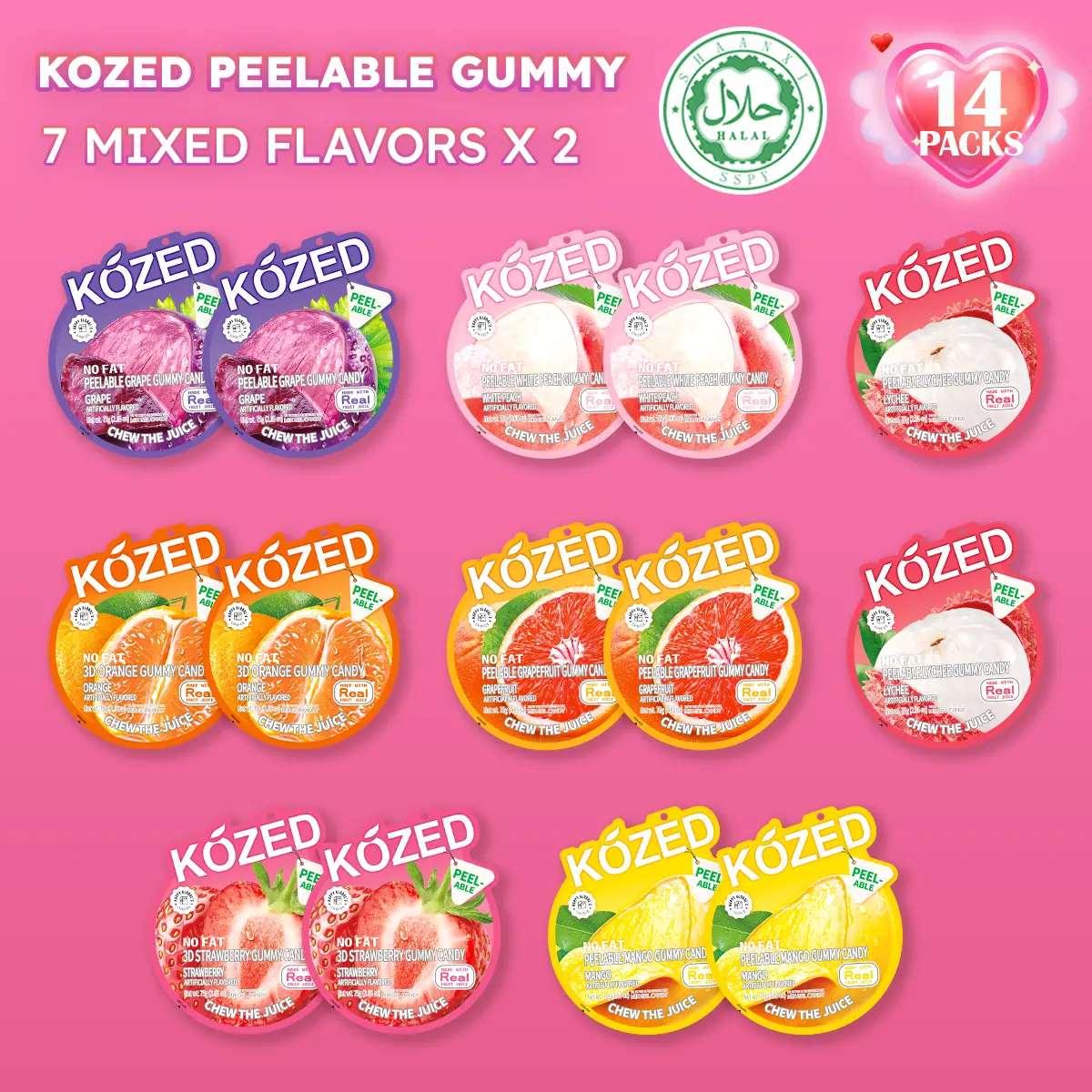 14 Bags Full 7-Flavor Set (2 Per Flavor)