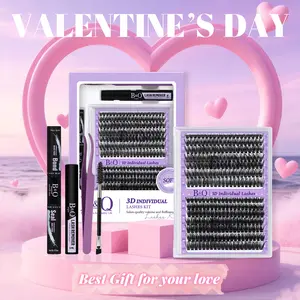 3D 70D+90D Kit l B&Q 280pcs Lighter&Thick Volume Lash Clusters,D-Curl,Lash Bond Seal (10-18MIX) for DIY Lashes Extension Lash Stacking,Waterproof Long Lasting Makeup Cosmetic Outdoorfun Vacation Eyelash Tools