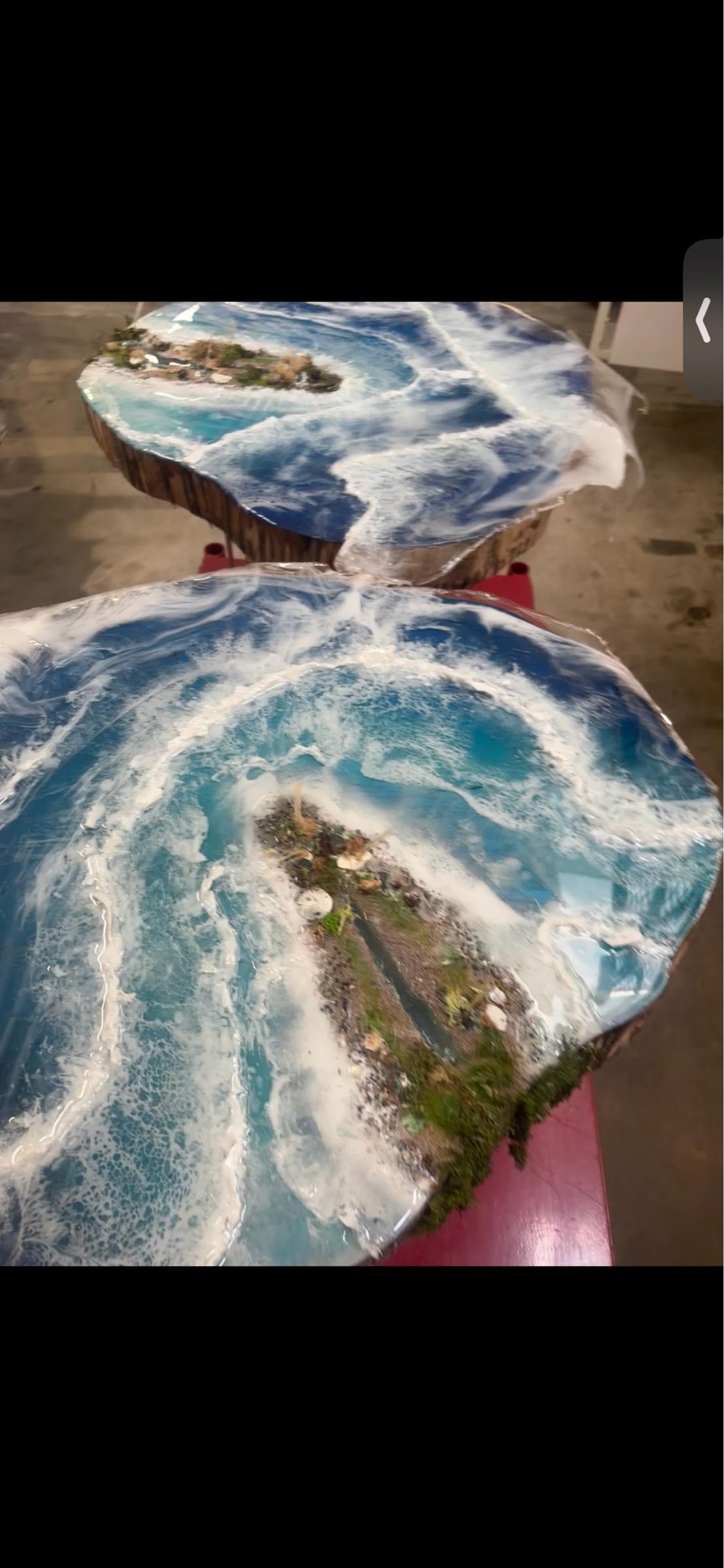 Poseidon’s Wet Dreams Glow in the dark 3D Resin Table