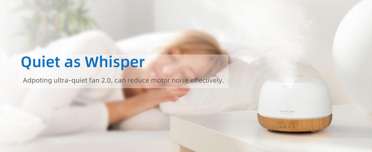 ASAKUKI Essential Oil Diffuser, 300ml Ultrasonic Aromatherapy Oil Humidifier with 7-Warm Color Lights, Remote, Waterless Auto Shut-Off, 2Cool Mist Mode, Quiet Airfreshener Led Fragrance Machine, Holiday Gift