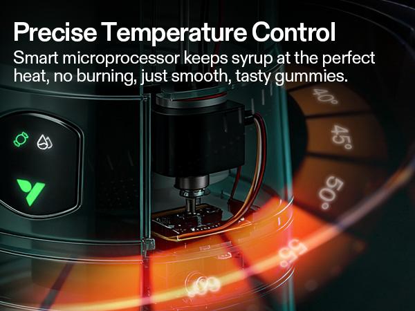 VIVOSUN Gummy Maker Machine, Hands-Free Candy Maker, Oil Infused Edible Mixer with Dual Rotor, Food-Grade Stainless Steel Pot and Silicone Molds, for Gummies Bear, DIY Candies, Party Treats