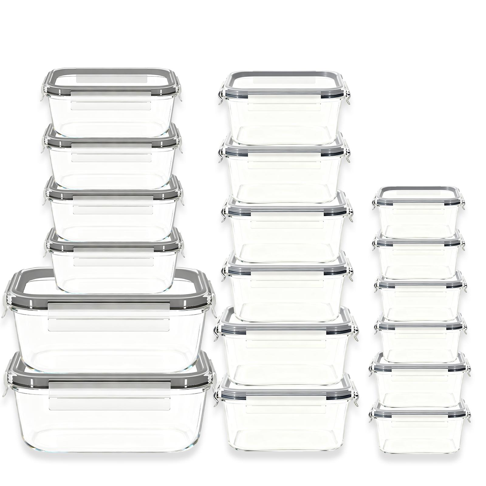 12pc Borosilicate Glass Storage Containers with Lids | 12 Airtight/Freezer Safe Food Storage Containers for Pantry and Kitchen | Meal Prep Container for Lunch | Glass Tupperware Set TikTokShopBlackFriday