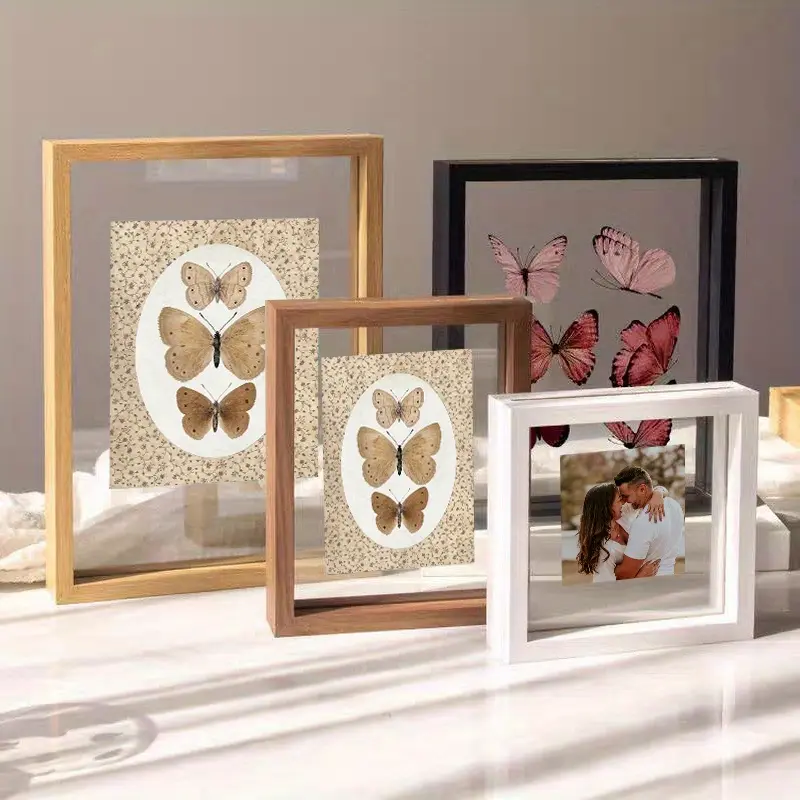 Double-sided transparent table photo frame, suitable for holding photos, plant specimens, paintings, etc, Mdf Picture Frame, High Quality Frame