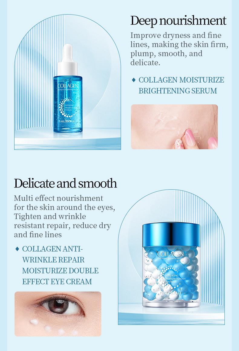 Collagen Moisturize Anti-Aging Six Piece Set,Anti-Aging Moisturizing Hydrating,Skin Care kits,Firming Skin