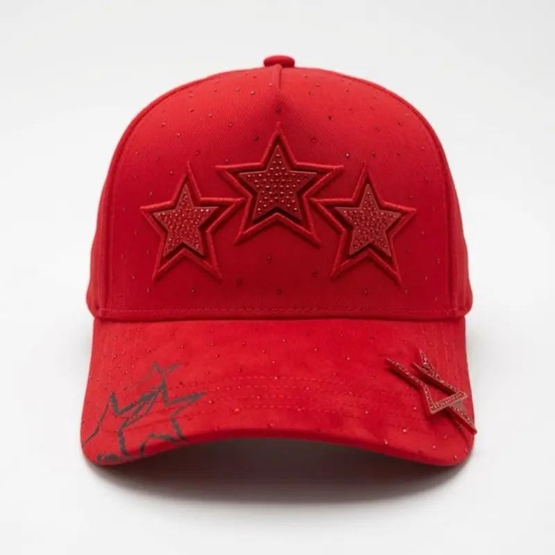 Cap “3 Stars”, Red, “BiggBoss”, with Pin, Premium.