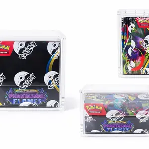 Pokemon Premium Acrylic Booster Box display cases , magnetic close, crystal clear, uv protection , thick acrylic Dust scratch secure hold Pokemon cards
