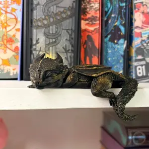 3d Printed Sleeping Dragon Bookshelf Decoration