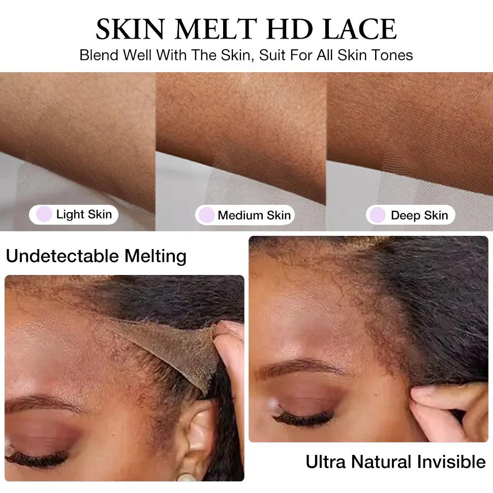 4c Curly Highlight Wig 220% Density Blonde Wigs Human Hair Pre-cut 8x5 HD Lace Wear Go Glueless Wig Bleached Invisible Knots #TikTokShopBlackFriday