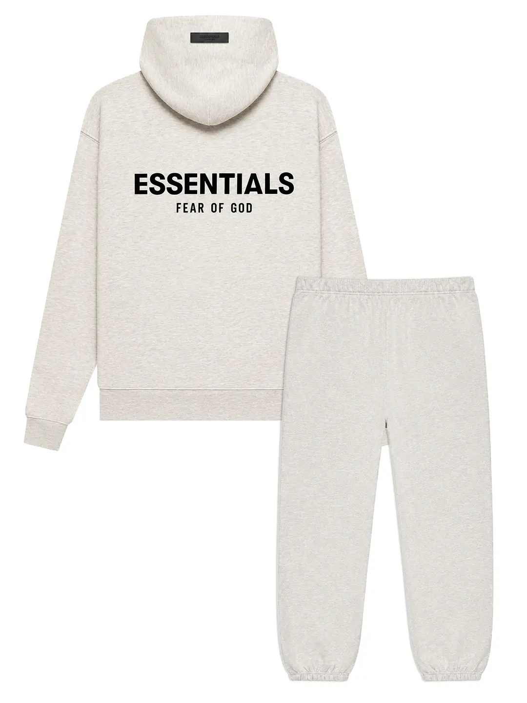 (one Set) Essentials Fear of God Light Oatmeal Hoodie and Pants Men and Women Streetwear