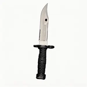 Durable Camp Utensil with Tactical Textured Grip & Serrated Edge | Stainless Steel Dining EDC Tool