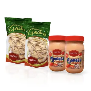 PINTON Combo Marinero Duo Ajonesa with Ketchup and Two Packs of Marinera Crackers Creamy and Crunchy Snack Perfect for Any Occasion
