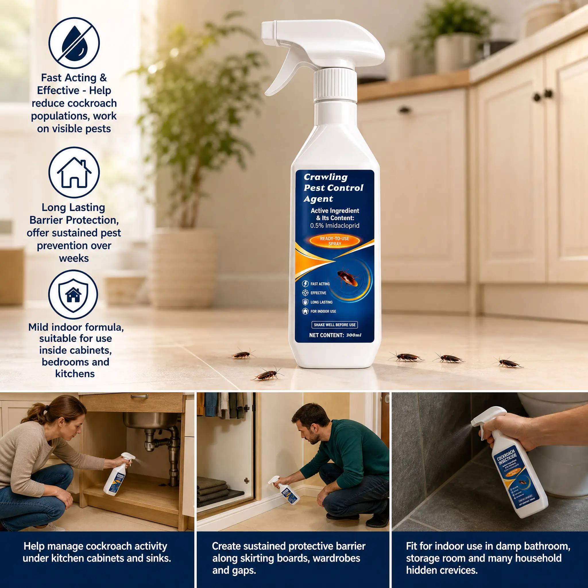 Multi-Purpose Pest Control Kit –Bugs & 40+ Household Pests, Indoor & Outdoor Application, Pet & Family Friendly When Used As Directed