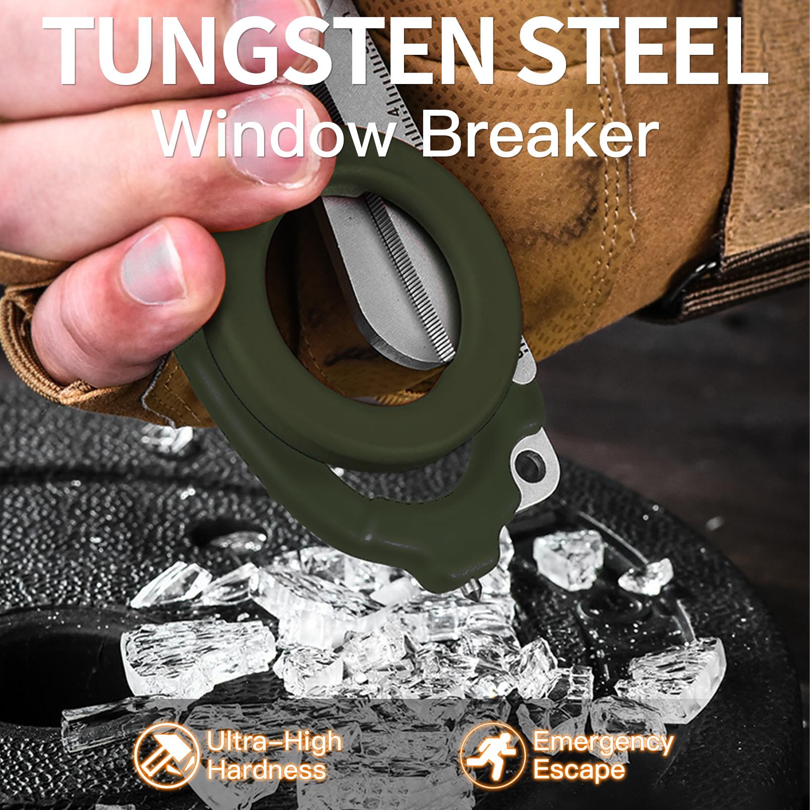 8in1 Outdoor Tactical Scissors, 2025 Upgraded EDC Multifunctional Folding Scissors, Medical Emergency Multipurpose Scissors for Outdoor Camping Hiking Home, Hand Tool, Army Green, Christmas Gift