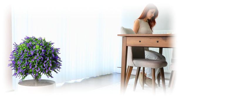 DLDA 24" Boxwood Topiary Balls with Lavender 2-Pack UV Resistant Faux Outdoor Plants for Porch Front Door & Planters with Ground Spike & Garden Tools Full Realistic Design Long Lasting All Season Decor