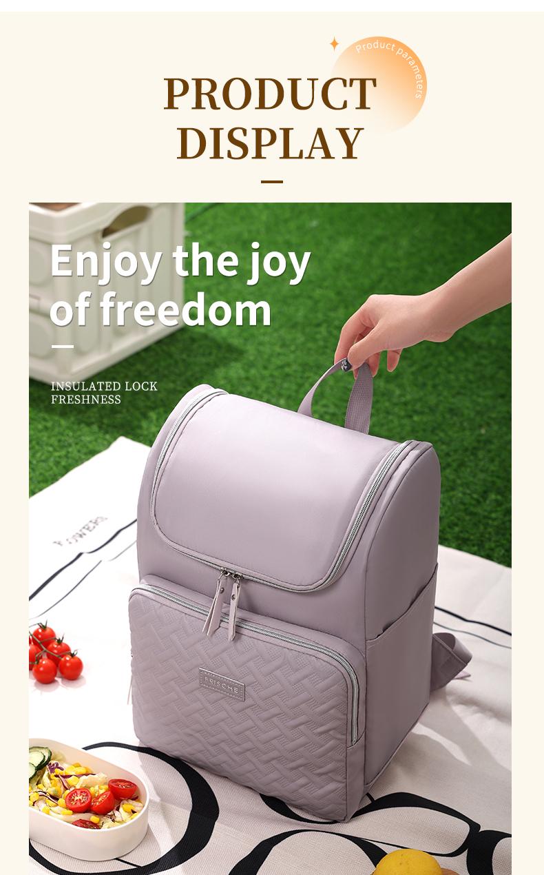 17L Large Capacity Picnic Backpack，Women's Insulated Lunch Backpack，Men's Waterproof Hiking Backpack Cooler Soft Cooler Bag for Picnic Camping