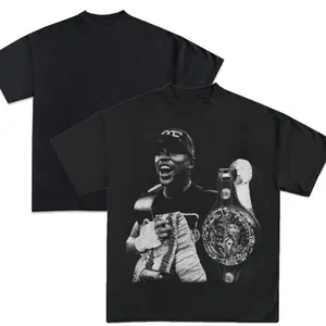 Floyd Mayweather World Champion Graphic T-Shirt, Boxing Retro Print Tee, Unisex Casual Streetwear, Iconic Sports Apparel 4