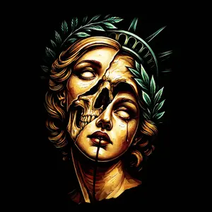 ETERNAL EMPIRE Halftone DTF Transfer for T-Shirts or Hoodies - Easy to Use & Versatile Design for Stylish Clothing